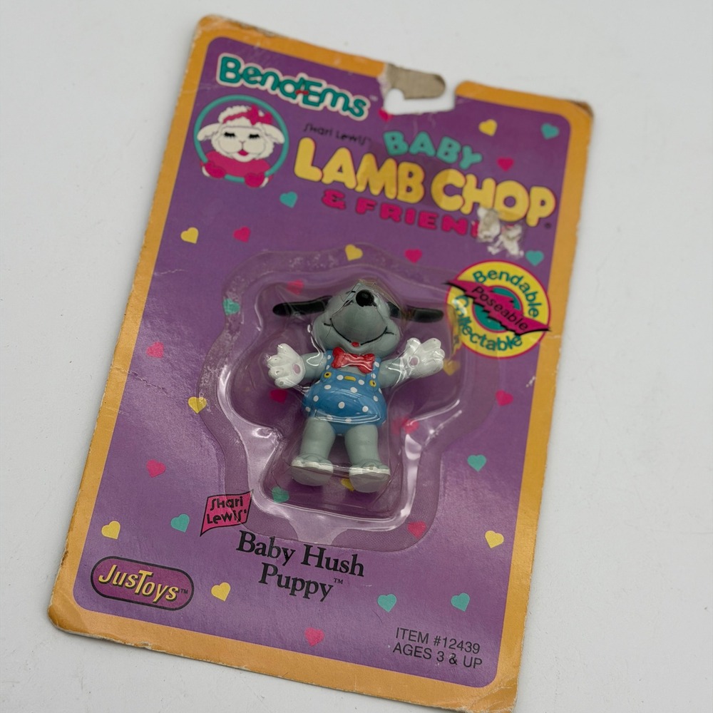 Vintage 1993 Bend-Ems Baby Hush Puppy Shari Lewis Lamb Chop Friends Figure 12439